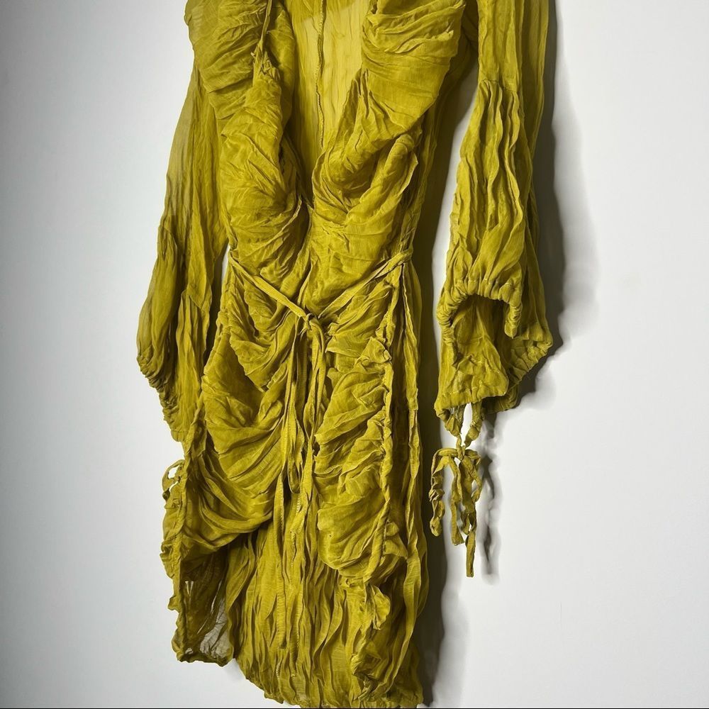 Ryu // Anthropologie Mustard Ruffle Cardigan - Picture 5 of 6